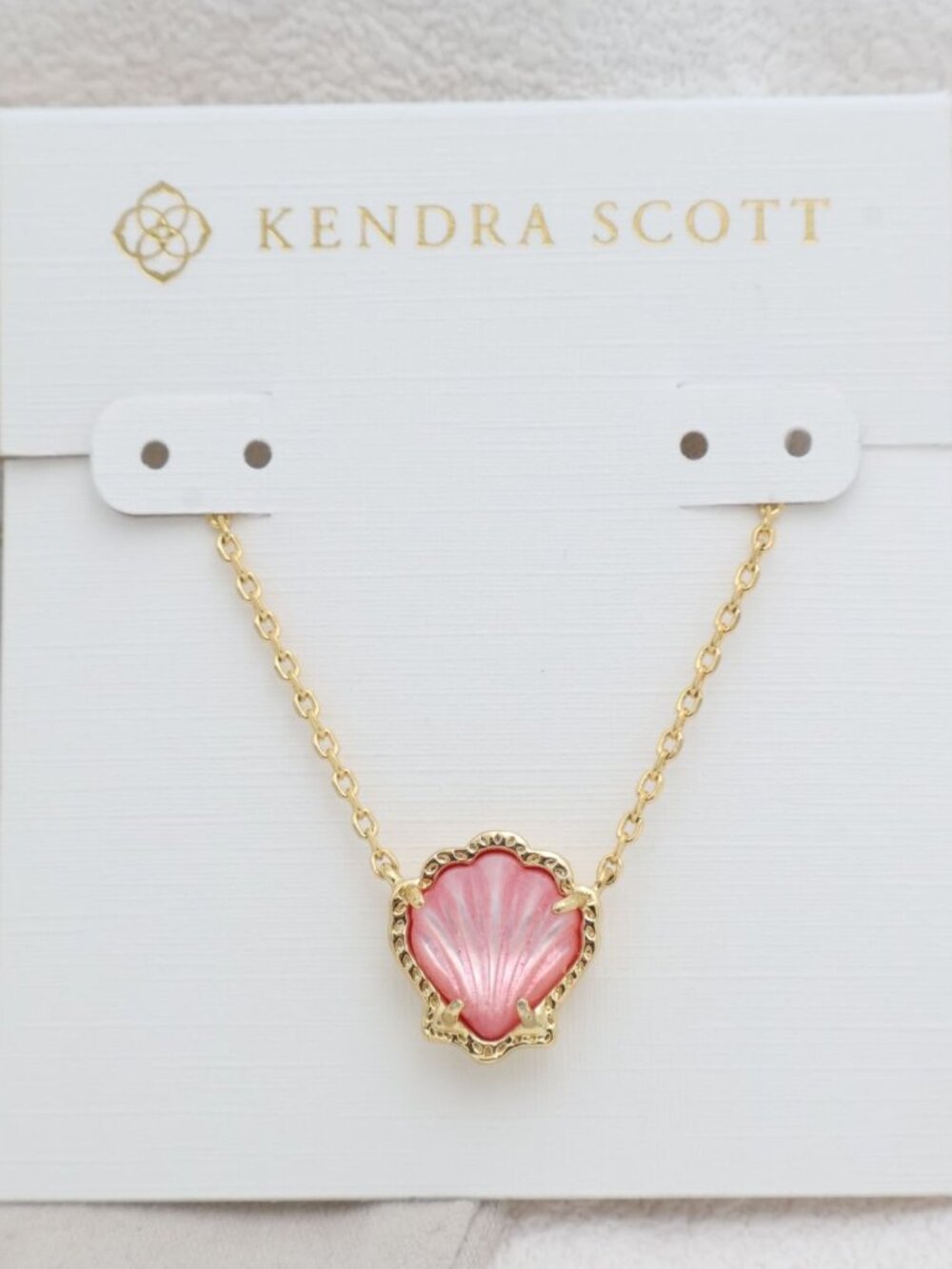 Kendra Scott Brynne Gold Shell Necklace Gold NEW